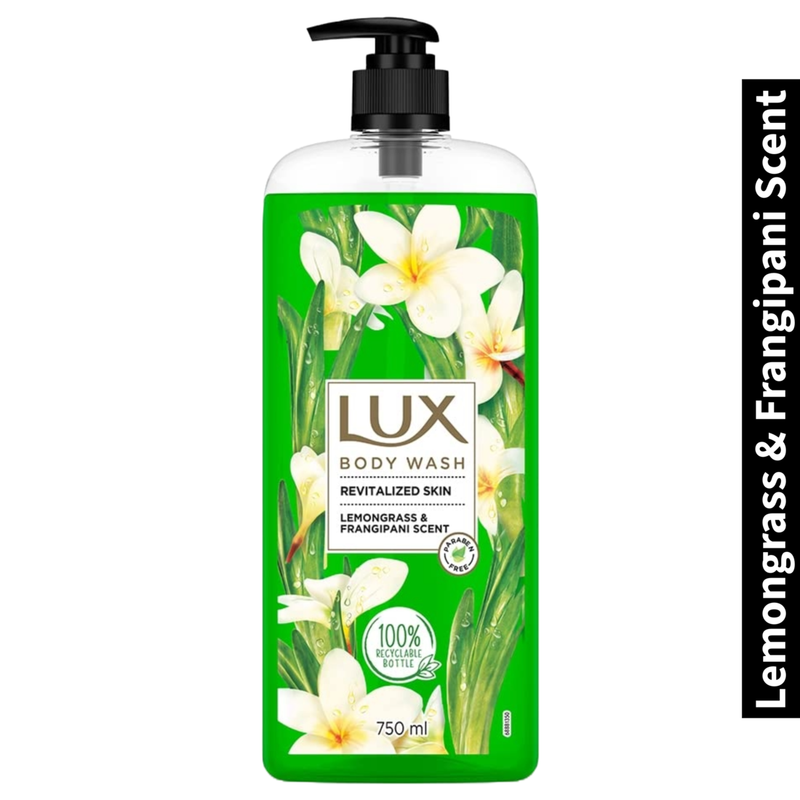 Lemongrass & Frangipani Scent Lux Revitalized Skin Body Wash 750ml