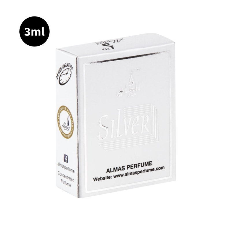 Al Mas Attar Silver Roll On Perfume 3ml