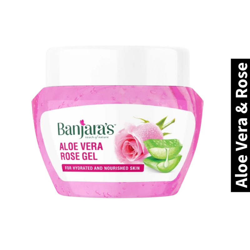 Hydrated & Nourished Banjaras Aloe Vera Rose Gel 100g