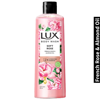 French Rose & Almond Oil Lux Soft Rose Body Wash 245ml