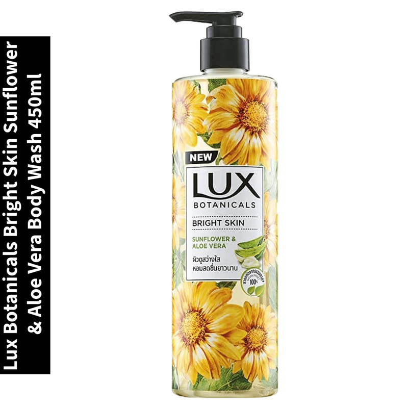 Lux Sunflower & Aloe Vera Body Wash Botanicals Bright Skin 450ml