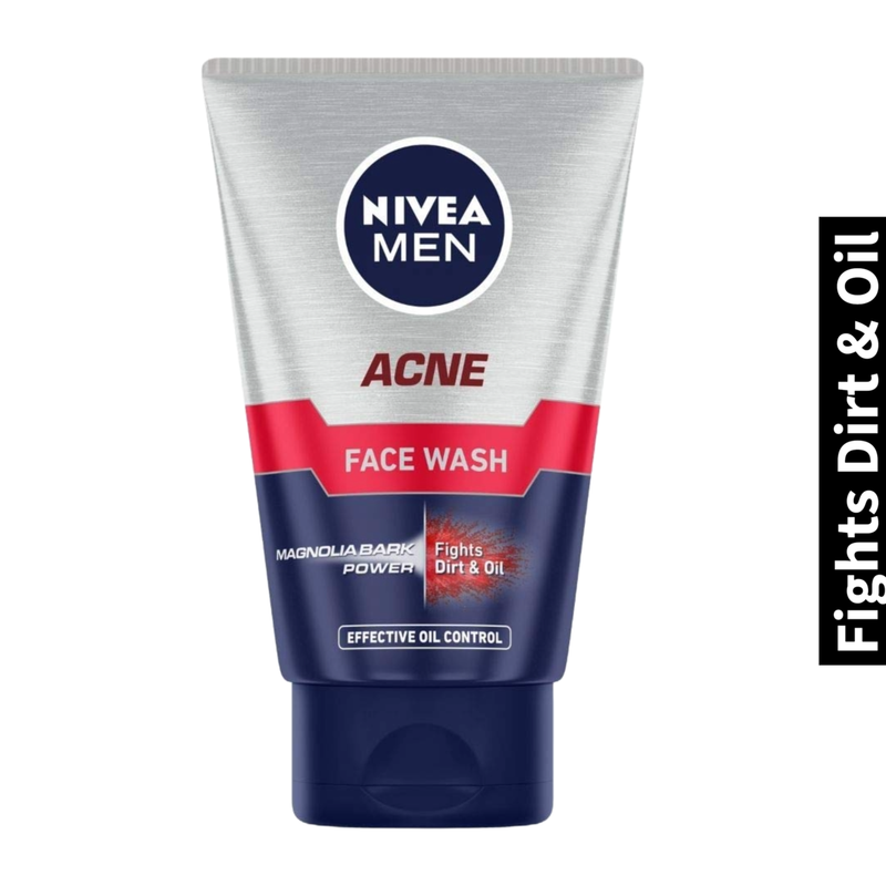 Fights Dirt & Oil Nivea Men Acne Face Wash 100g