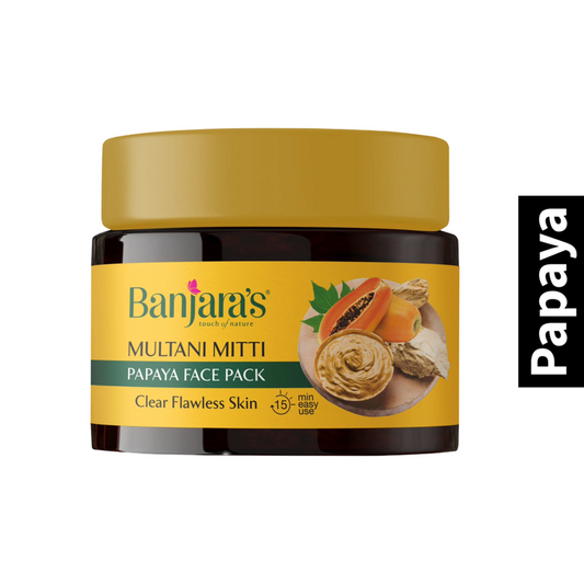 Papaya Glowing Skin Banjaras Multani Mitti Face Pack 100g