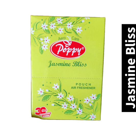 Jasmine Bliss Pouch Poppy Natural Fresh Air Freshener 6x10g