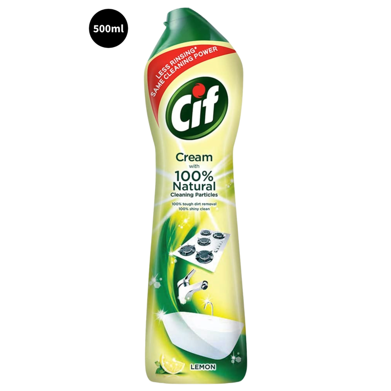 Crème a Recurer With Cif Natural Lemon Tough Dirt Cleaning 500ml