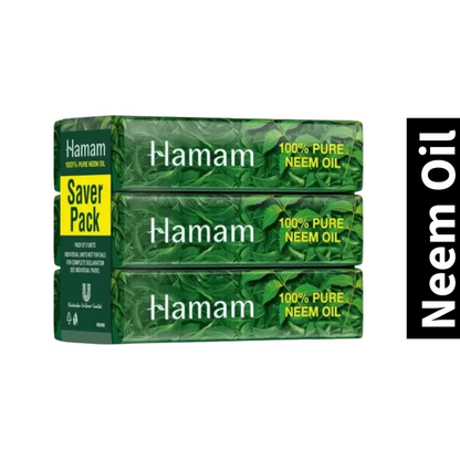 Neem Oil Hamam 100% Pure Soap (3x150g)