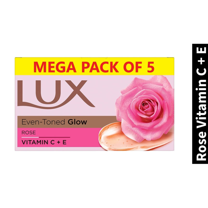 Rose Vitamin C + E Lux Even-Toned Glow Soap (5X150g)