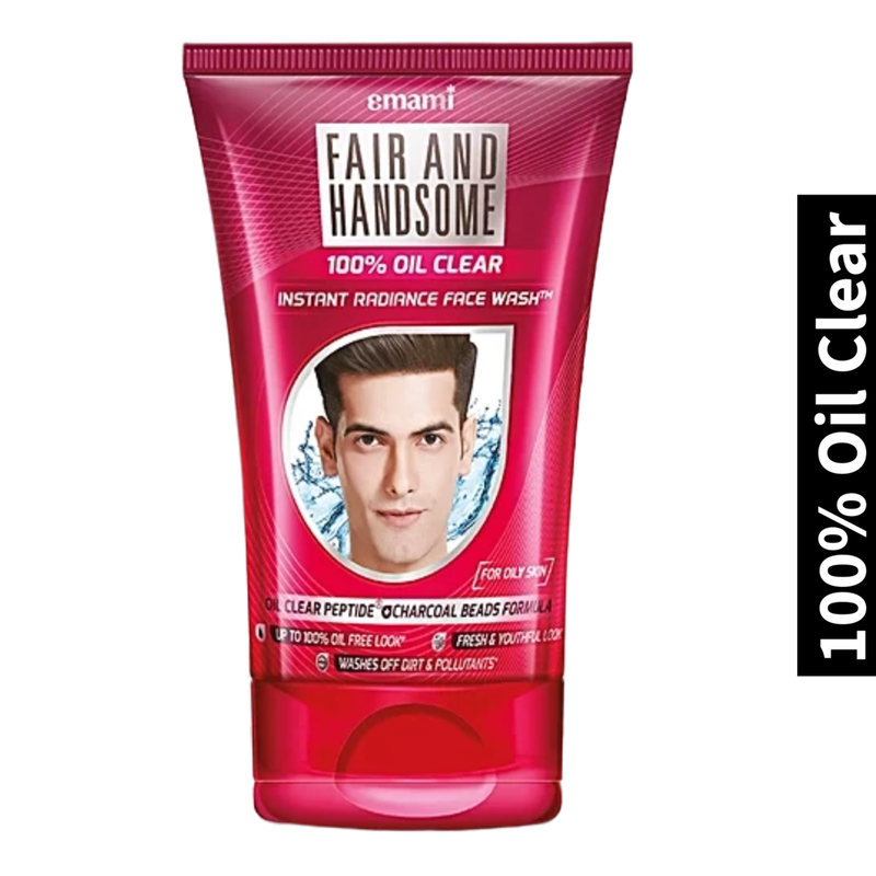 100% Oil Clear Emami Fair & Handsome Dirt & Pollutants Face Wash 25g