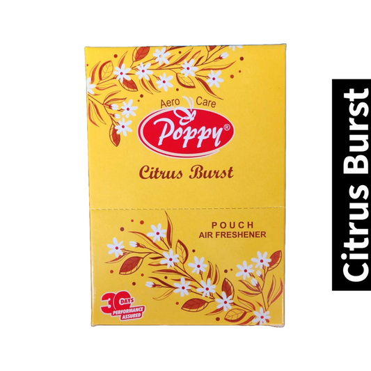 Citrus Burst Pouch Poppy Natural Fresh Air Freshener 6x10g