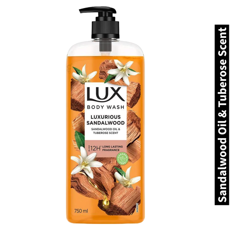 Sandalwood Oil & Tuberose Scent Lux Luxurious Body Wash 750ml