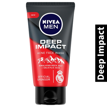 Himalayan Rock Salt Nivea Men Deep Impact Acne Face Wash 100g