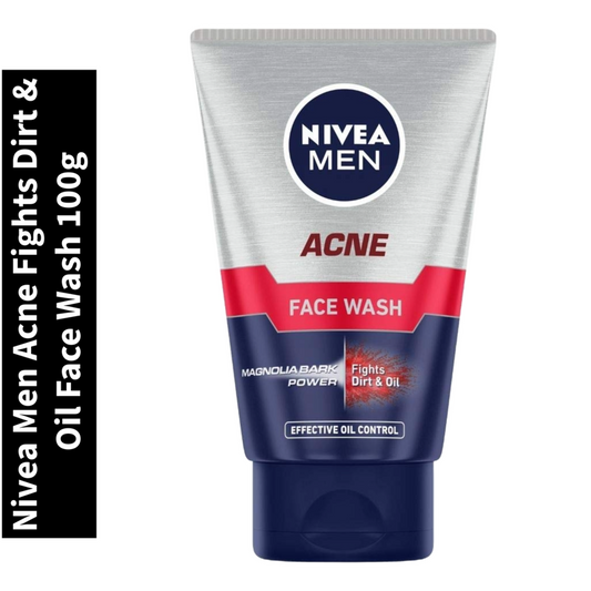 Men Acne Nivea Fights Dirt & Oil Face Wash 100g