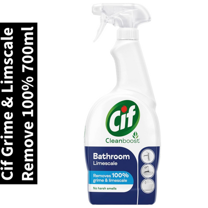 Cif Power + Shine Bathroom Removes 100% Limescale Spray Clean Boost 700ml