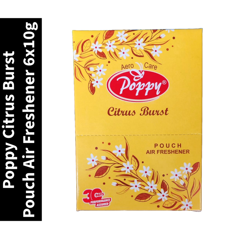 Natural Fresh Poppy Citrus Burst Pouch Air Freshener 6x10g