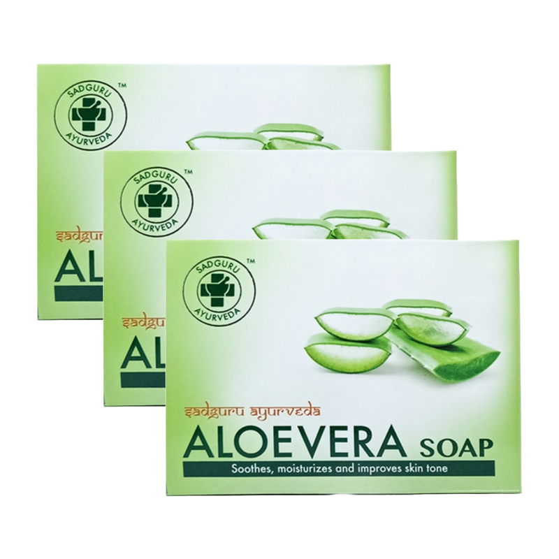 Sadguru Ayurveda Aloevera Soap 75g Pack of 3