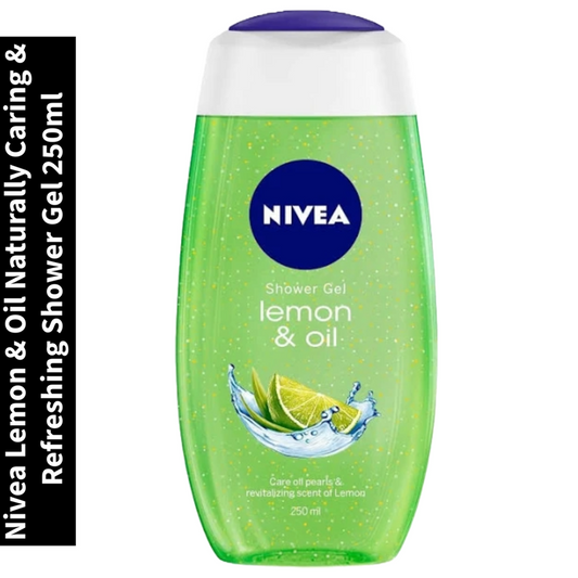 Lemon & Oil Nivea Naturally Caring & Refreshing Shower Gel 250ml