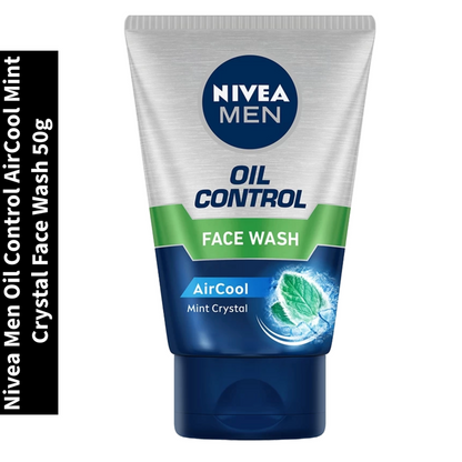 Men Oil Control Nivea AirCool Mint Crystal Face Wash 50g