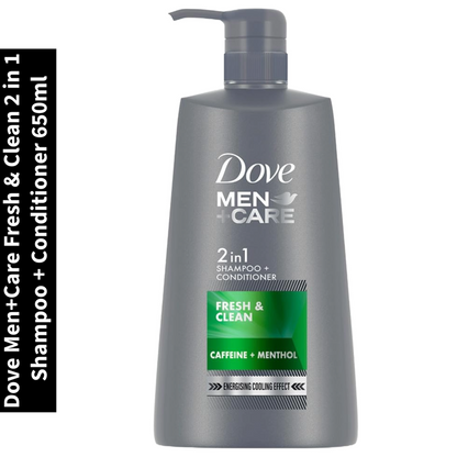 Men+Care Dove Fresh & Clean 2 in 1 Shampoo + Conditioner 650ml