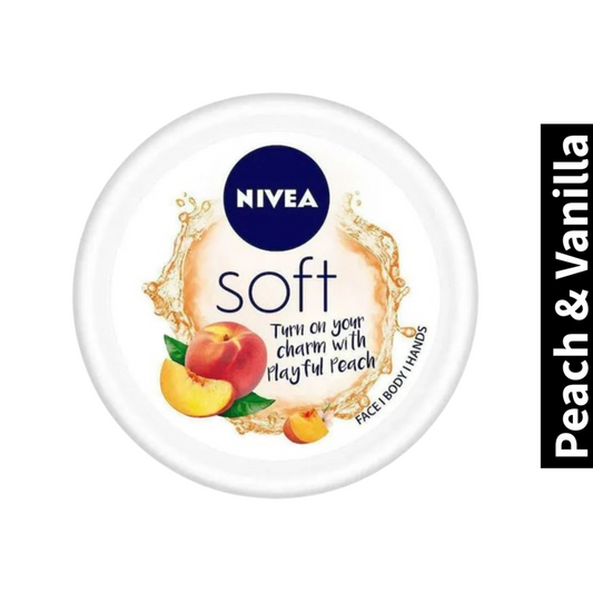 Soft Nivea Peach & Vanilla Moisturising Cream 200ml