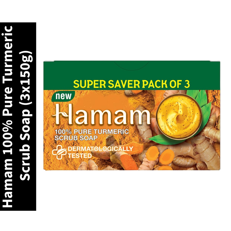 100% Pure Hamam Turmeric Scrub Soap (3x150g)