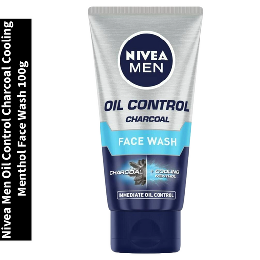 Men Oil Control Nivea Charcoal Cooling Menthol Face Wash 100g