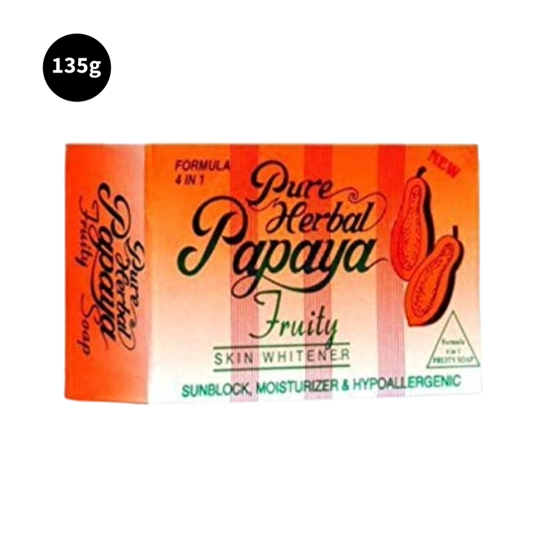 Pure Herbal Skin Whitener Soap Papaya Fruity 135g