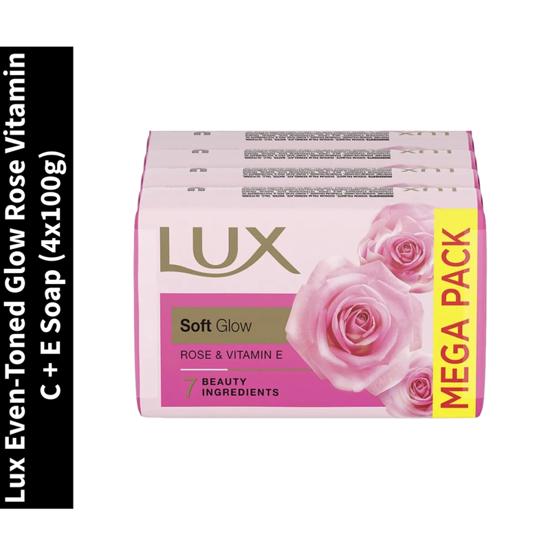 Even-Toned Glow Lux Rose Vitamin C + E Soap (4x100g)