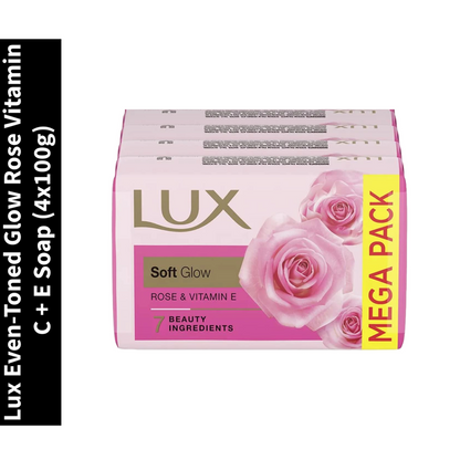 Even-Toned Glow Lux Rose Vitamin C + E Soap (4x100g)