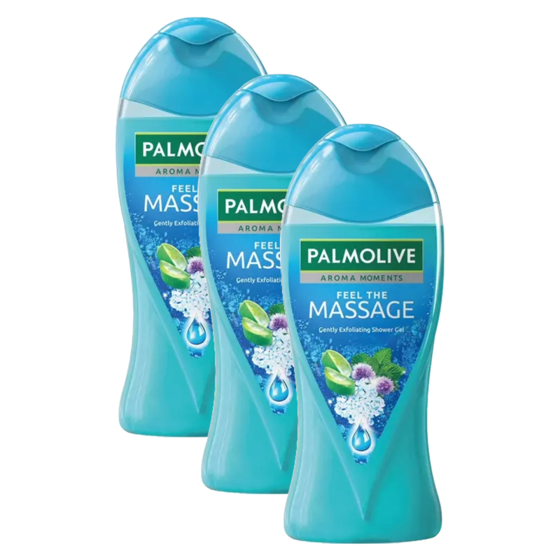 Palmolive Aroma Moments Massage Gently Exfoliating Shower Gel 250ml Pack of 3