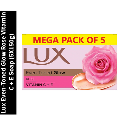 Even-Toned Glow Lux Rose Vitamin C + E Soap (5X150g)