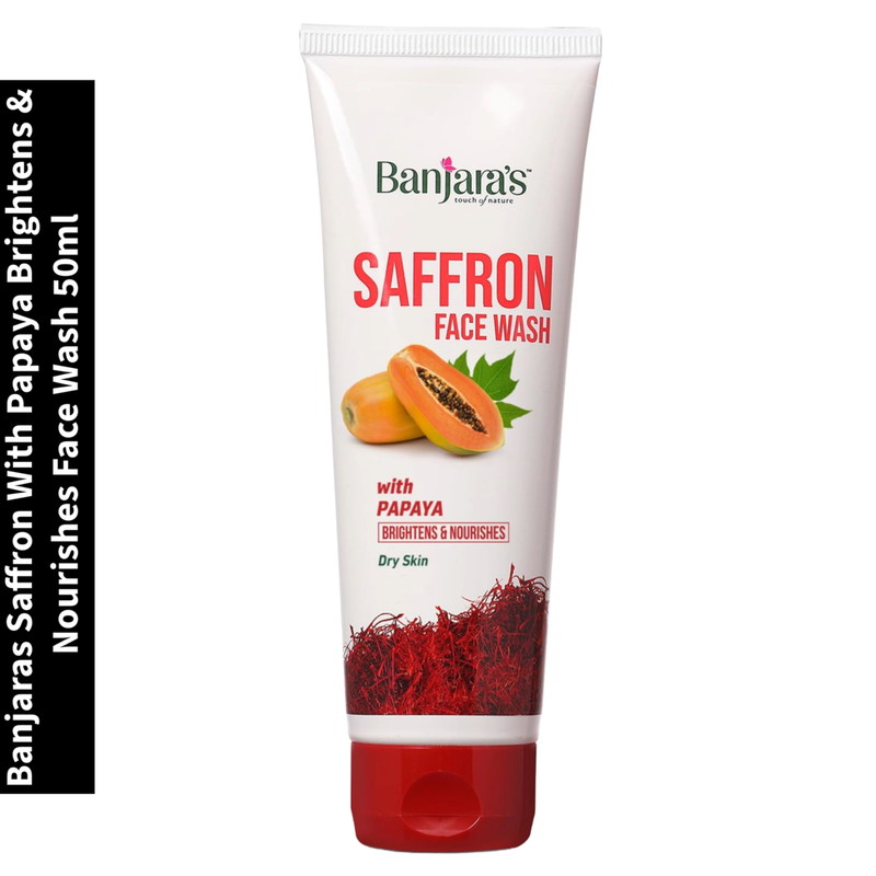 Saffron With Papaya Banjaras Brightens & Nourishes Face Wash 50ml