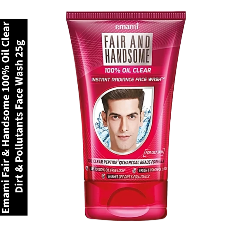 Fair & Handsome Emami 100% Oil Clear Dirt & Pollutants Face Wash 25g