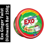Exo Round Ginger Twist Dishwash Bar Anti-Bacterial 250gm