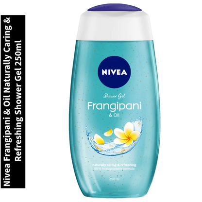 Frangipani & Oil Nivea Naturally Caring & Refreshing Shower Gel 250ml