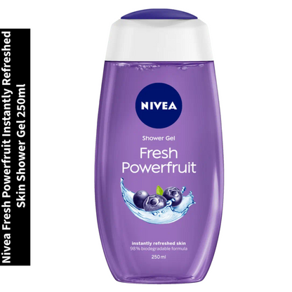 Fresh Powerfruit Nivea Instantly Refreshed Skin Shower Gel 250ml