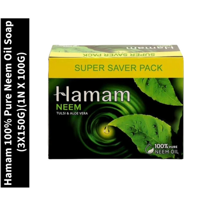 100% Pure Hamam Neem Oil Soap (3X150G)(1N X 100G)