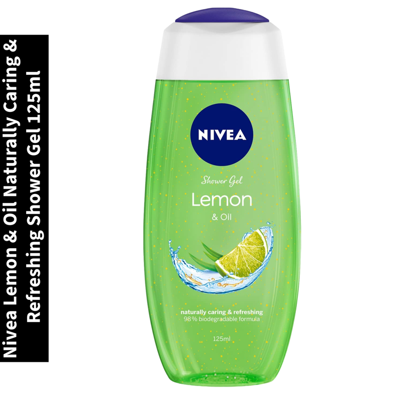 Lemon & Oil Nivea Naturally Caring & Refreshing Shower Gel 125ml