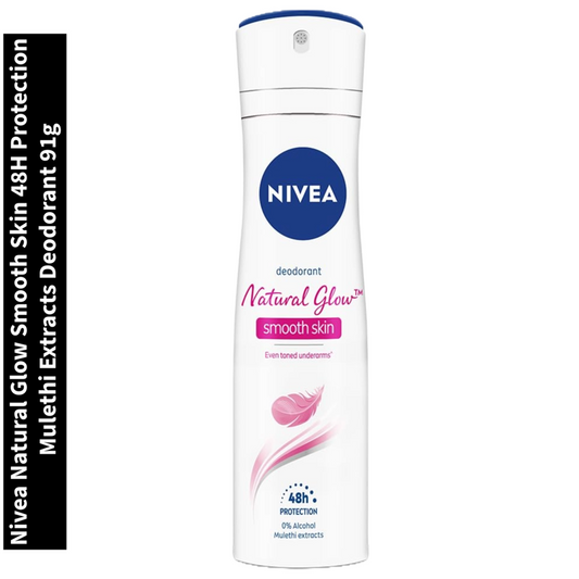 Natural Glow Smooth Skin Nivea 48H Protection Mulethi Extracts Deodorant 91g