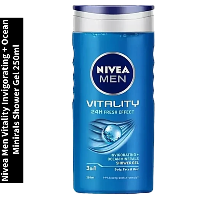 Men Vitality Nivea Invigorating + Ocean Minirals Shower Gel 250ml