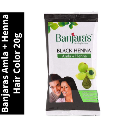 Black henna Banjaras Amla + Henna Hair Color 20g