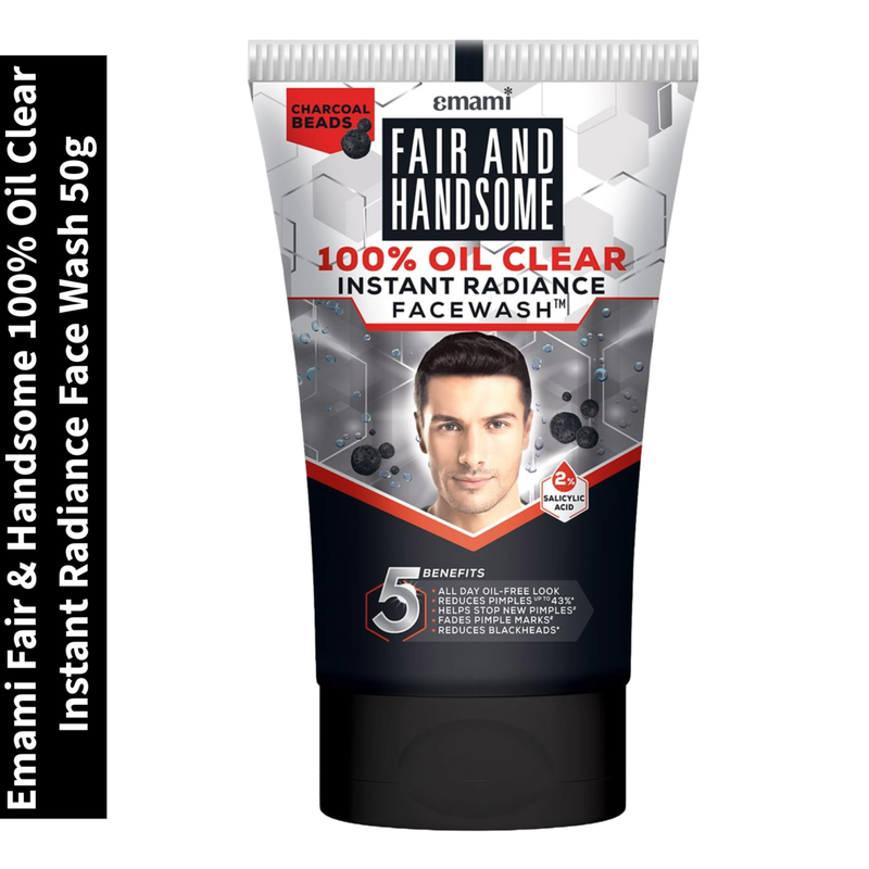 Fair & Handsome Emami 100% Oil Clear Instant Radiance Face Wash 50g