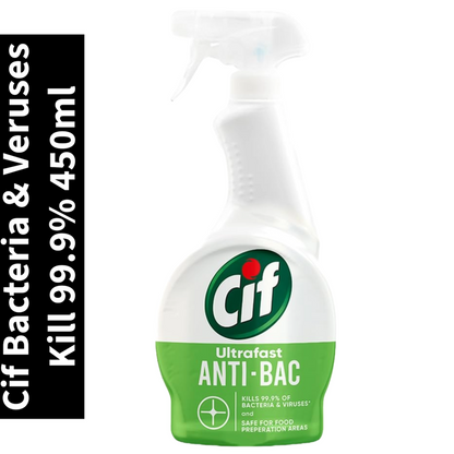 Cif Anti-Bacteria & Viruses Kills 99.9% Spray Ultrafast 450ml