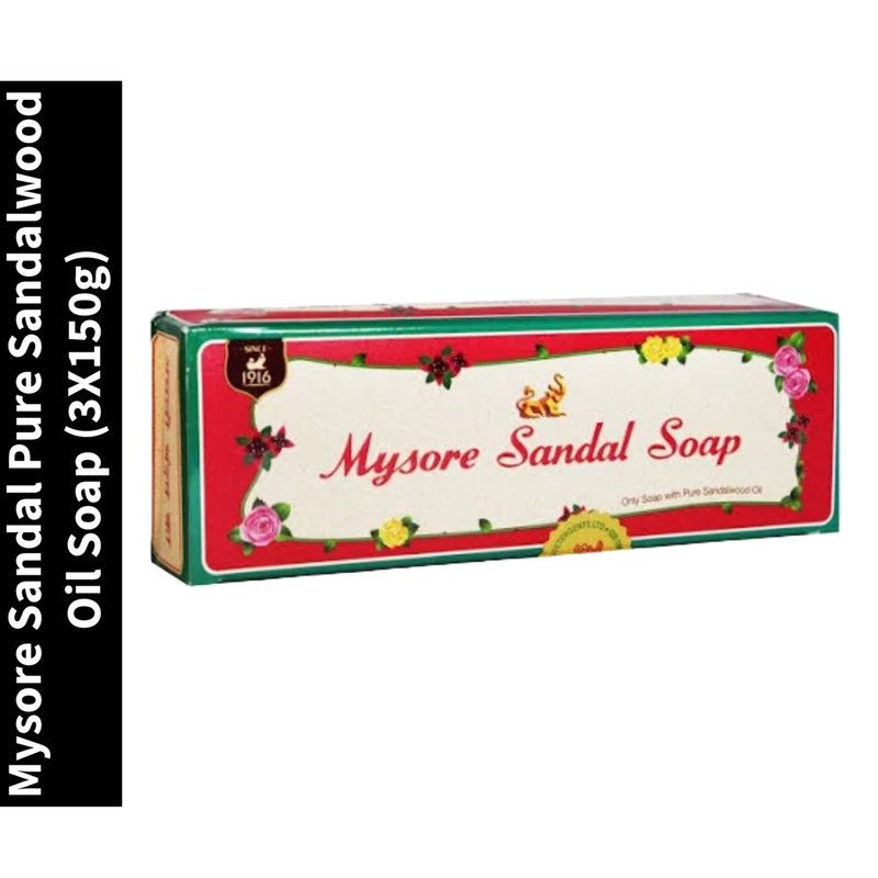 Sandal Mysore Pure Sandalwood Oil Soap (3X150g)