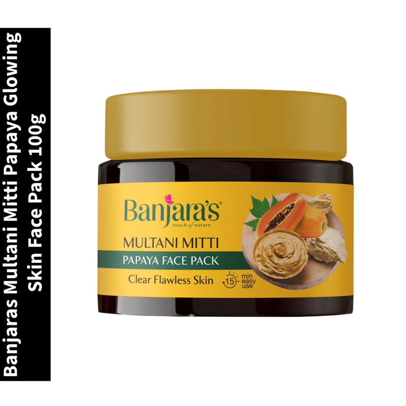 Multani Mitti Banjaras Papaya Glowing Skin Face Pack 100g