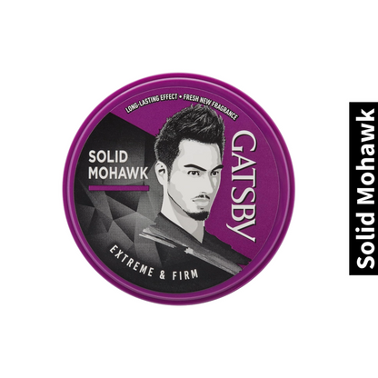 Extreme & Firm Gatsby Solid Mohawk Hair Styling Wax 75g