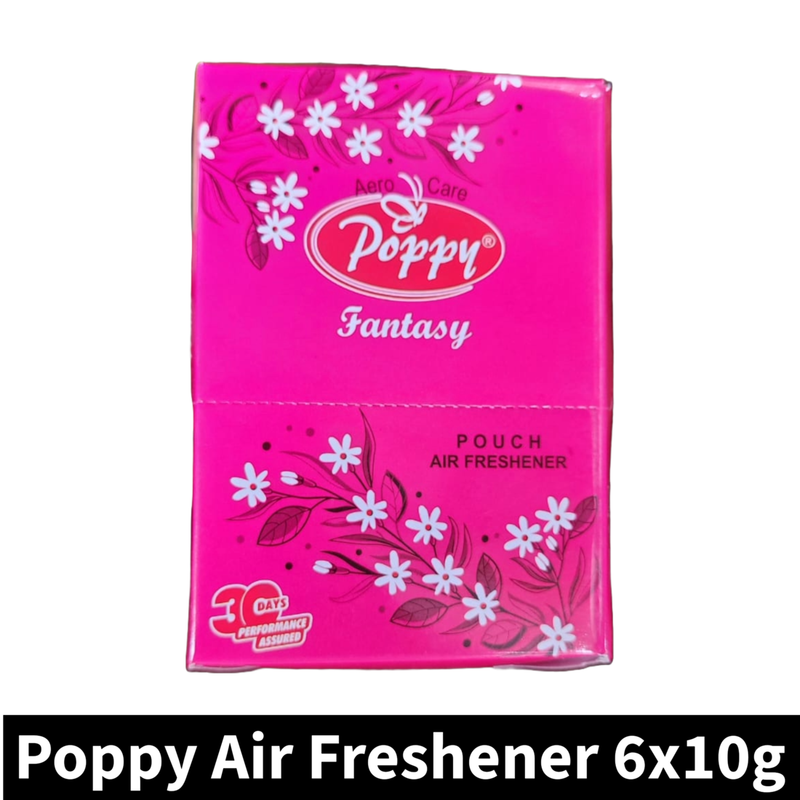 Poppy Fantasy Pouch Air Freshener (6x10gm)(Pack of 1)