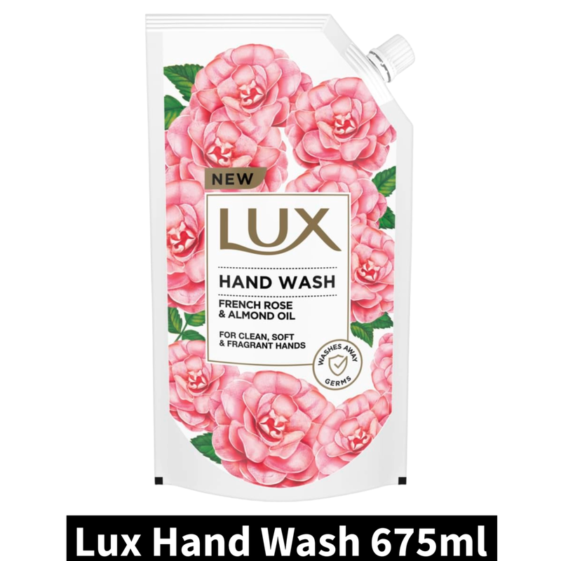 Lux French Rose & Almond Oil Hand Wash (675ml)(Pack of 1)