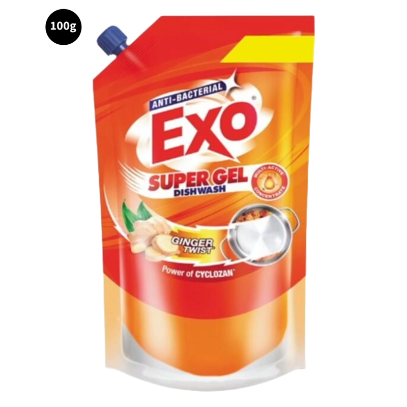 Exo Super Gel Dishwash Anti-Bacterial Goodness of Ginger 100gm