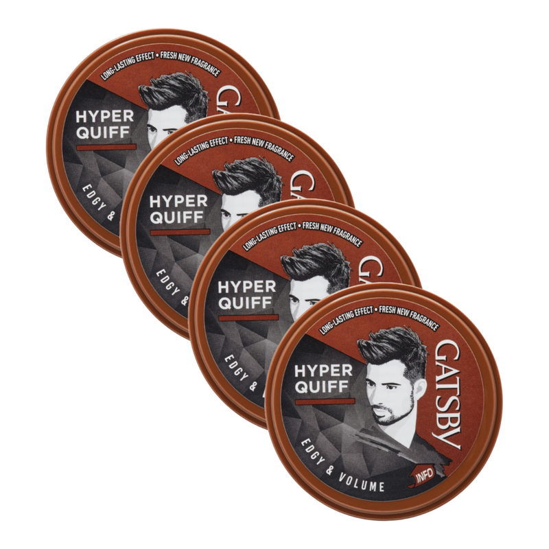 Gatsby Hyper Quiff Edgy & Volume Hair Styling Wax 25g Pack of 4