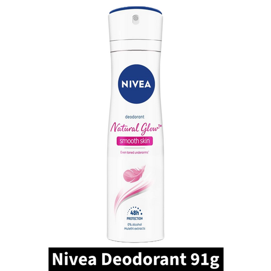 Nivea Natural Glow Smooth Skin Deodorant (91gm)(Pack of 1)